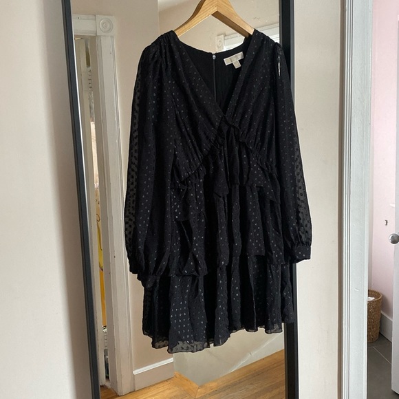 Michael Kors black ruffle dress - Picture 1 of 3
